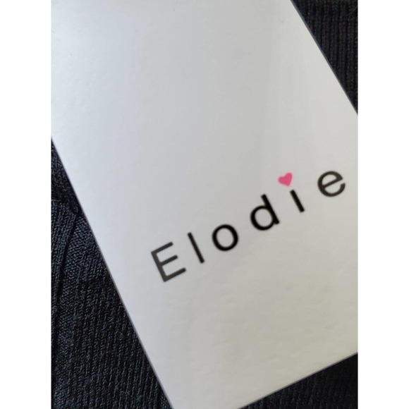 Elodie Cropped Black Polyester Long Sleeve Button Front Knit Cardigan Sweater L - Picture 7 of 13